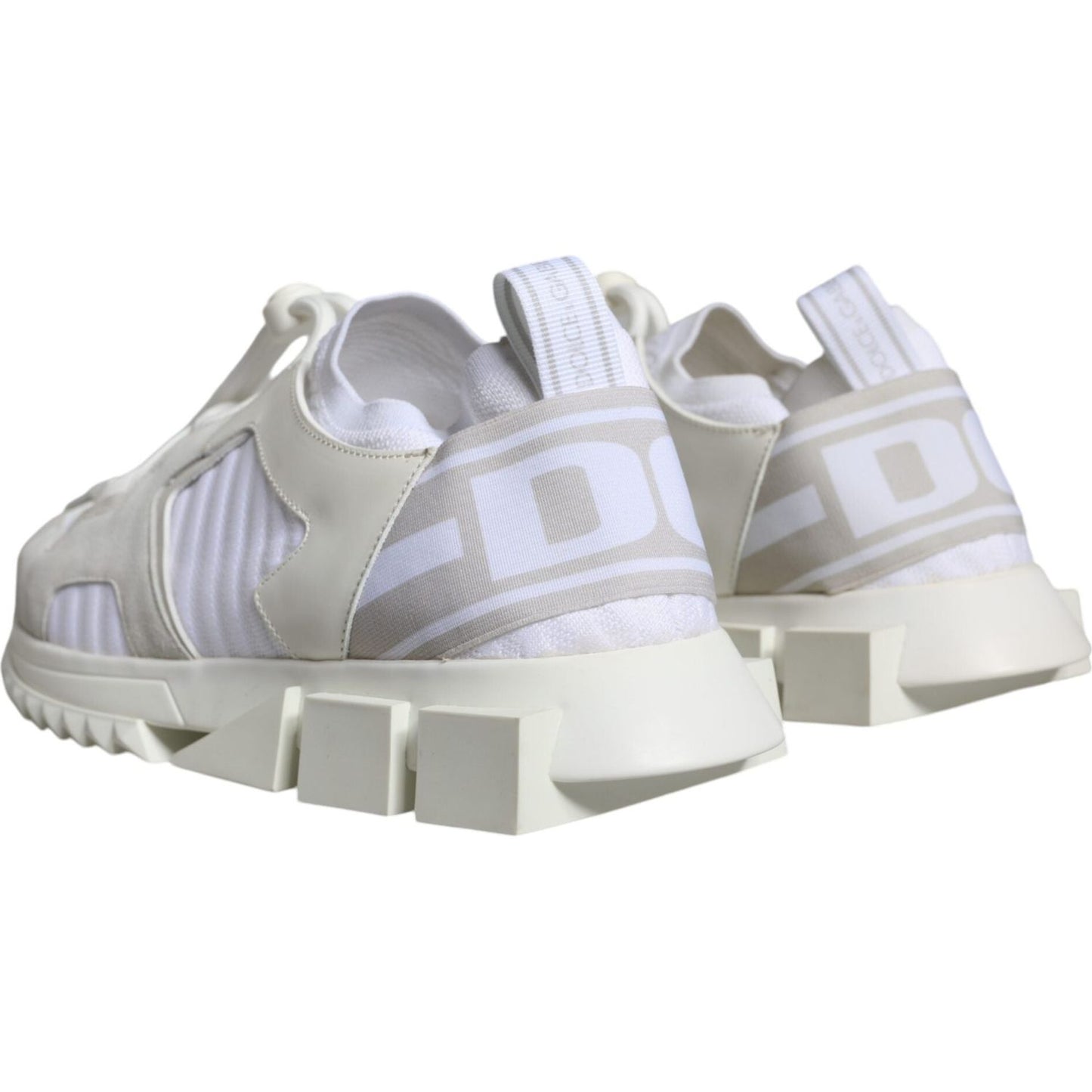 Dolce & Gabbana White Mesh Sorrento Trekking Sneakers Shoes Dolce & Gabbana Gray