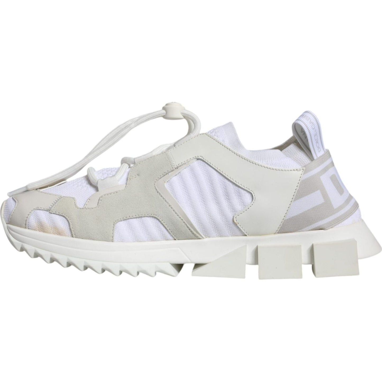 Dolce & Gabbana White Mesh Sorrento Trekking Sneakers Shoes Dolce & Gabbana Light Gray