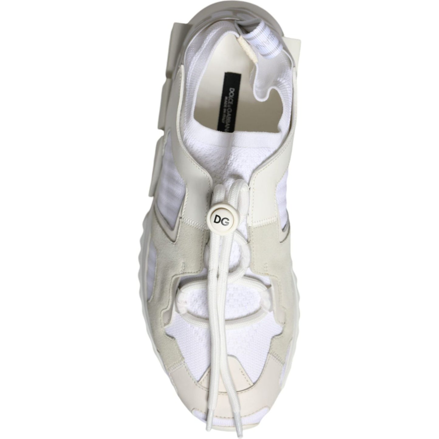 Dolce & Gabbana White Mesh Sorrento Trekking Sneakers Shoes Dolce & Gabbana Light Gray