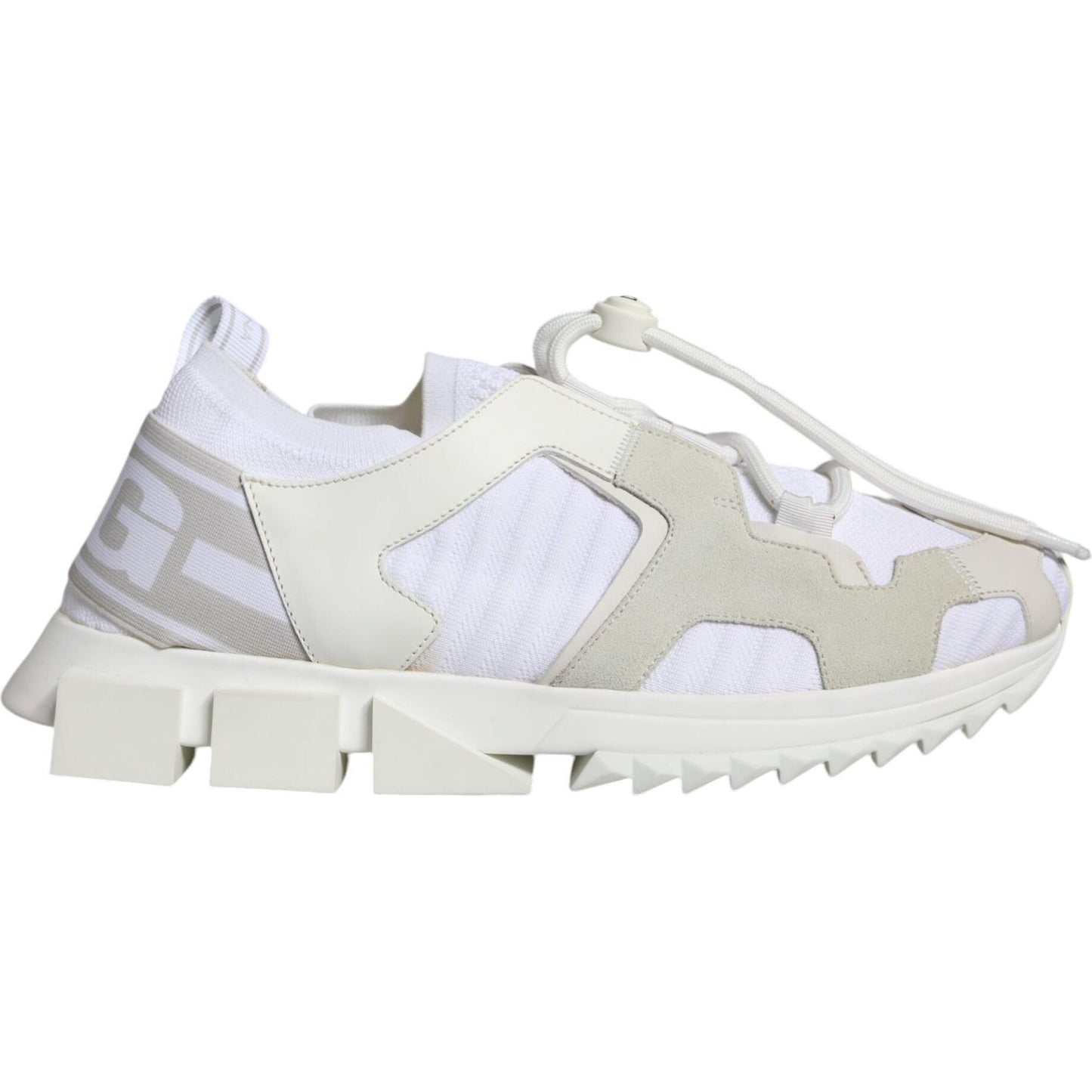 Dolce & Gabbana White Mesh Sorrento Trekking Sneakers Shoes Dolce & Gabbana Light Gray