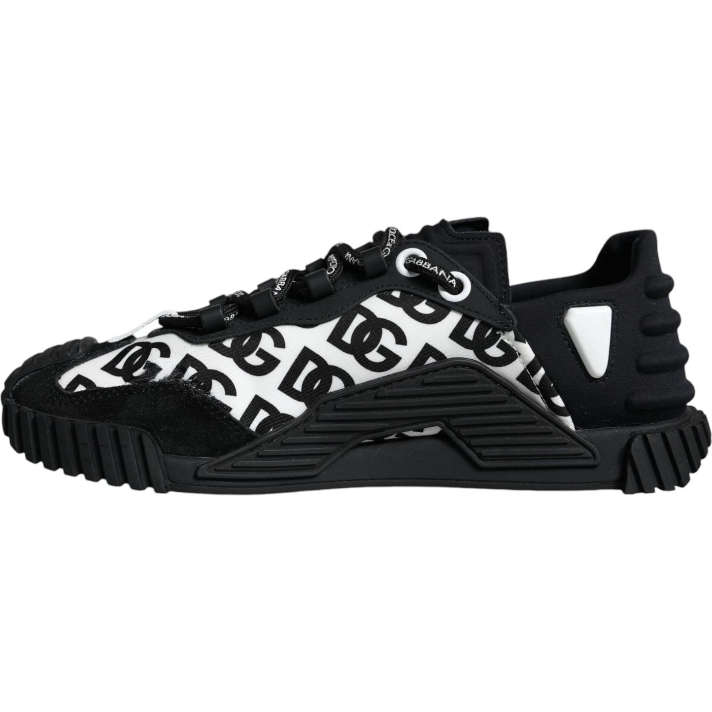 Dolce & Gabbana Black Logo Lace Up Low Top NS1 Sneakers Shoes Dolce & Gabbana Black