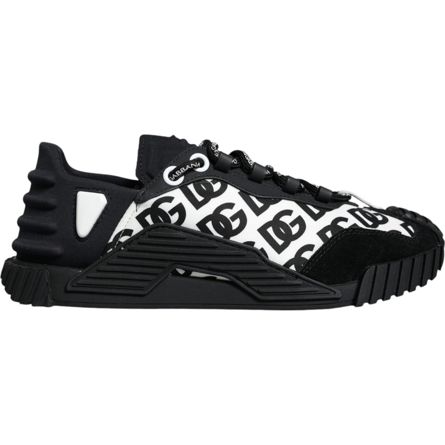 Dolce & Gabbana Black Logo Lace Up Low Top NS1 Sneakers Shoes Dolce & Gabbana Black