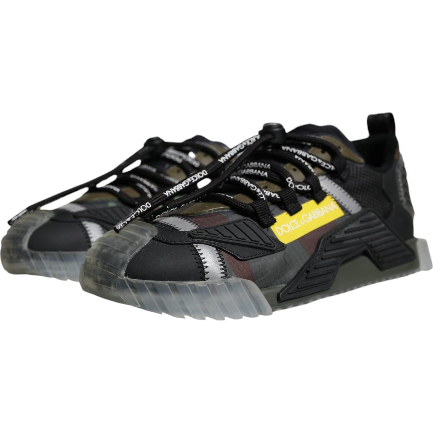Dolce & Gabbana Multicolor Lace Up Low Top NS1 Sneakers Shoes Dolce & Gabbana Dark Slate Gray