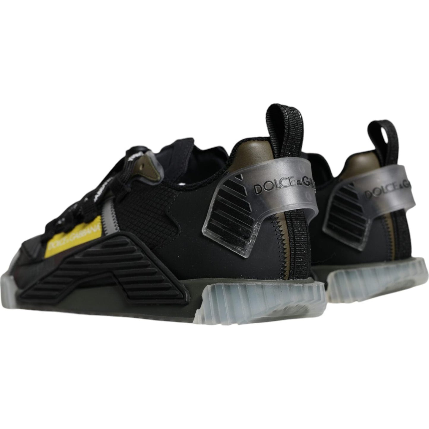 Dolce & Gabbana Multicolor Lace Up Low Top NS1 Sneakers Shoes Dolce & Gabbana Black