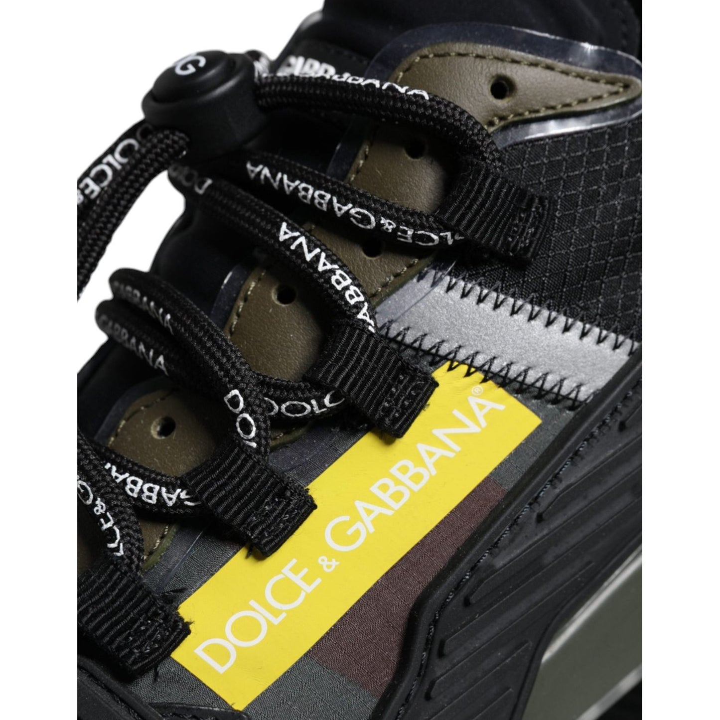 Dolce & Gabbana Multicolor Lace Up Low Top NS1 Sneakers Shoes Dolce & Gabbana Black