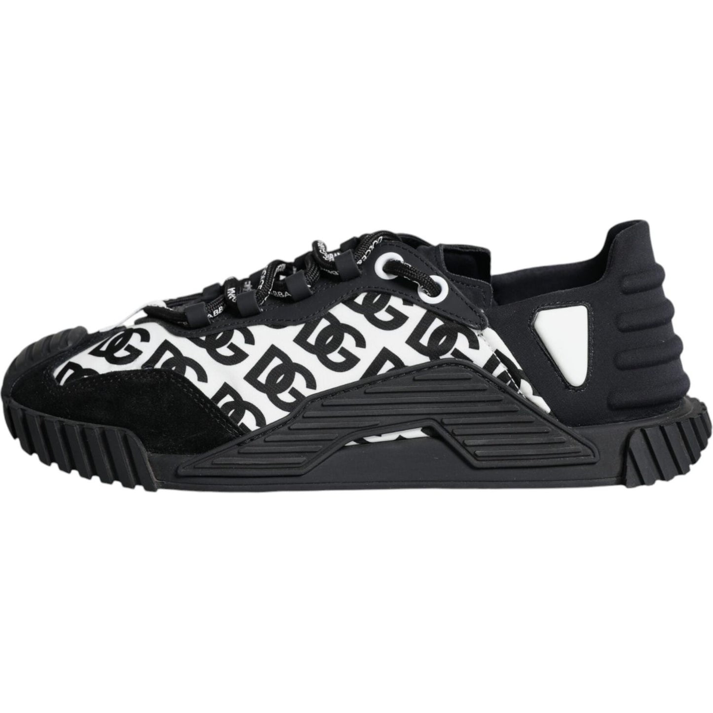 Dolce & Gabbana Black Logo Lace Up Low Top NS1 Sneakers Shoes Dolce & Gabbana Dark Slate Gray