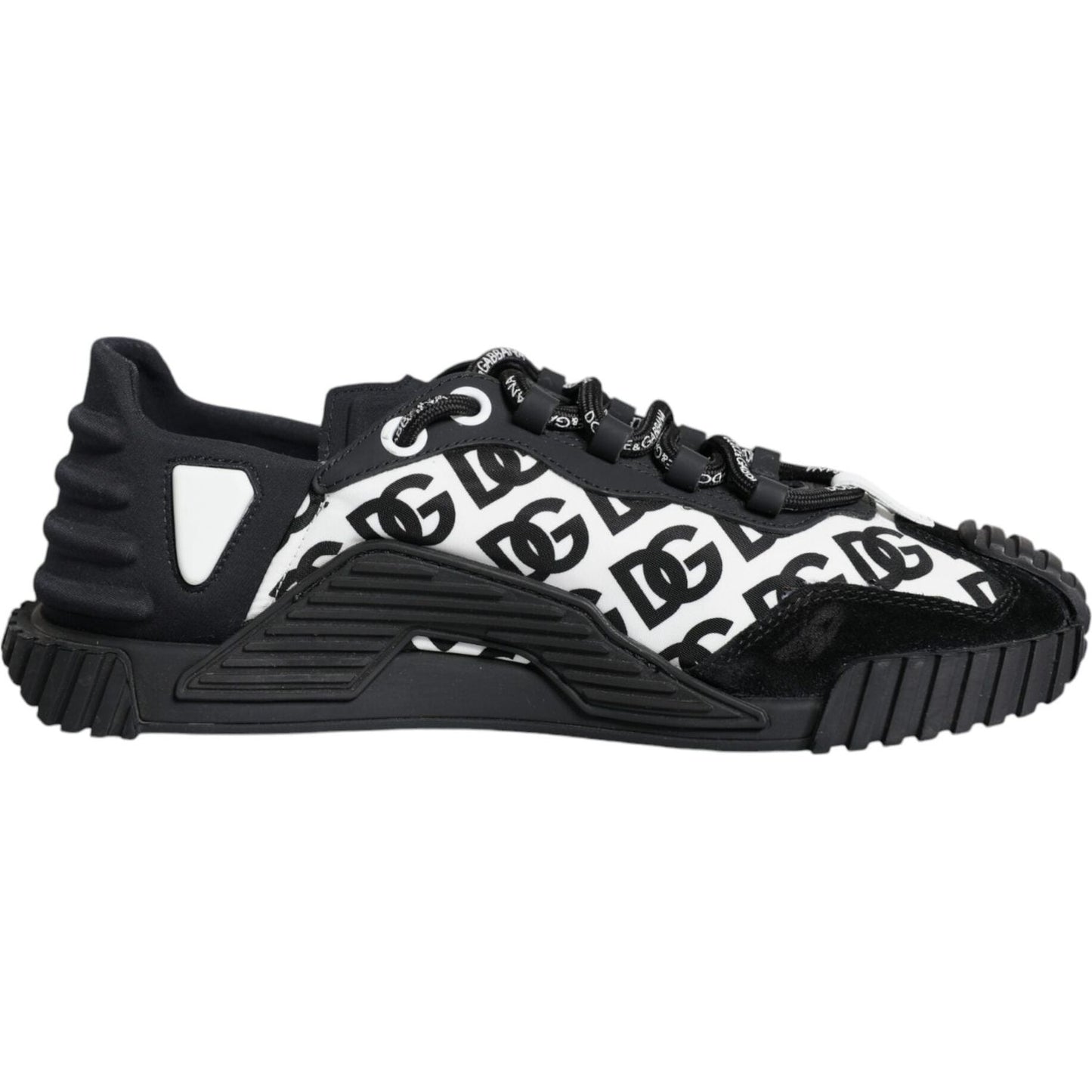 Dolce & Gabbana Black Logo Lace Up Low Top NS1 Sneakers Shoes Dolce & Gabbana Dark Slate Gray