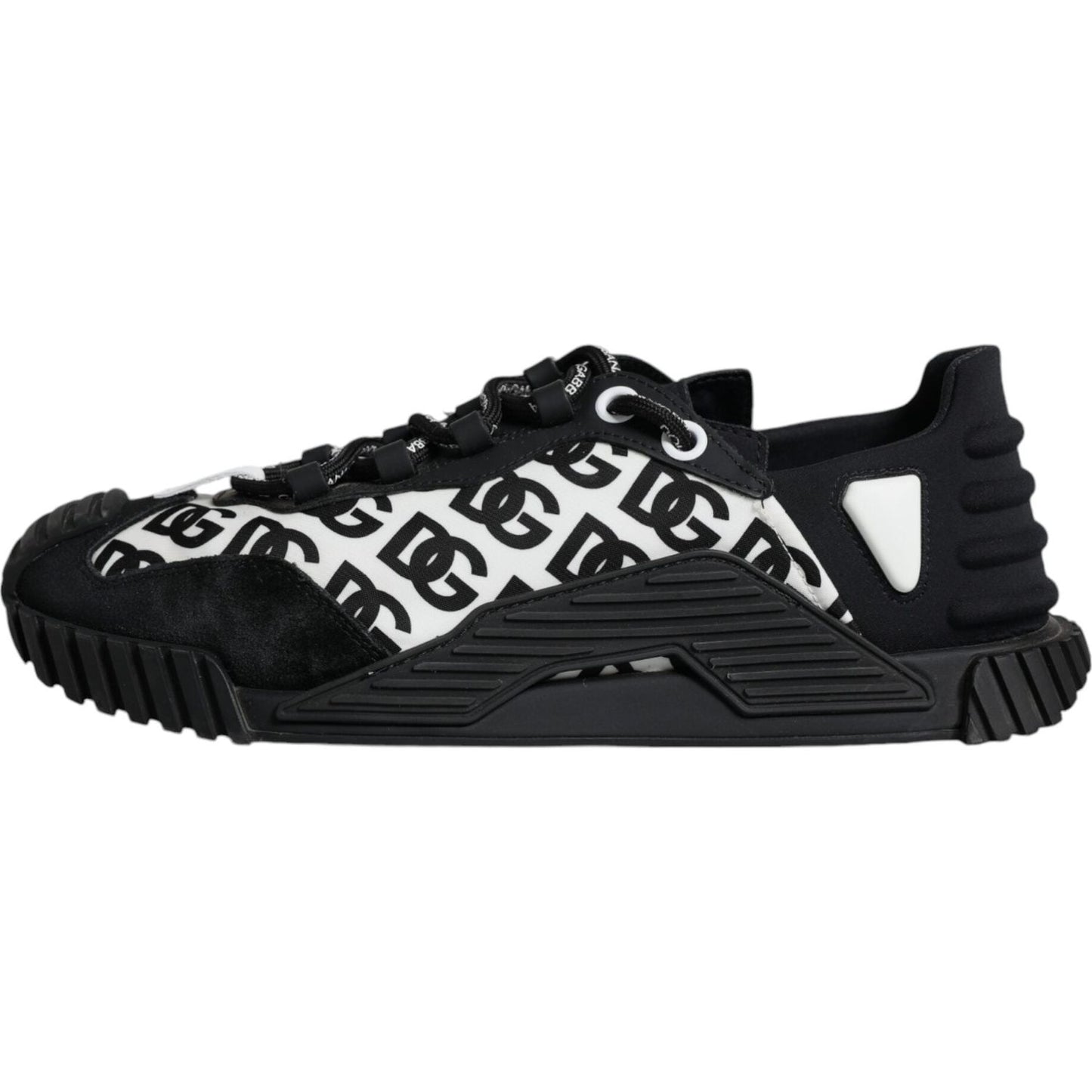 Dolce & Gabbana Black Logo Lace Up Low Top NS1 Sneakers Shoes Dolce & Gabbana Black