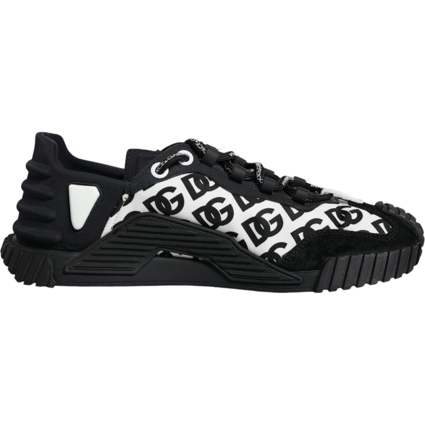 Dolce & Gabbana Black Logo Lace Up Low Top NS1 Sneakers Shoes Dolce & Gabbana Black