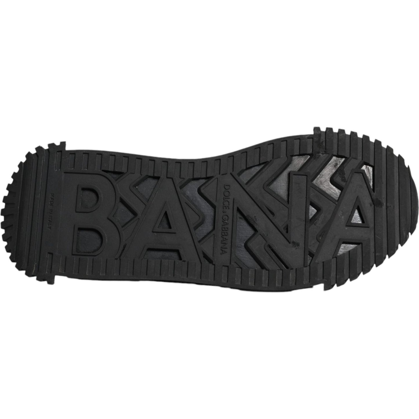 Dolce & Gabbana Black Logo Lace Up Low Top NS1 Sneakers Shoes Dolce & Gabbana Dark Slate Gray