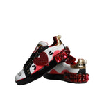 Dolce & Gabbana White Red Crystals Leather Portofino Sneakers Shoes LA12189-36.5