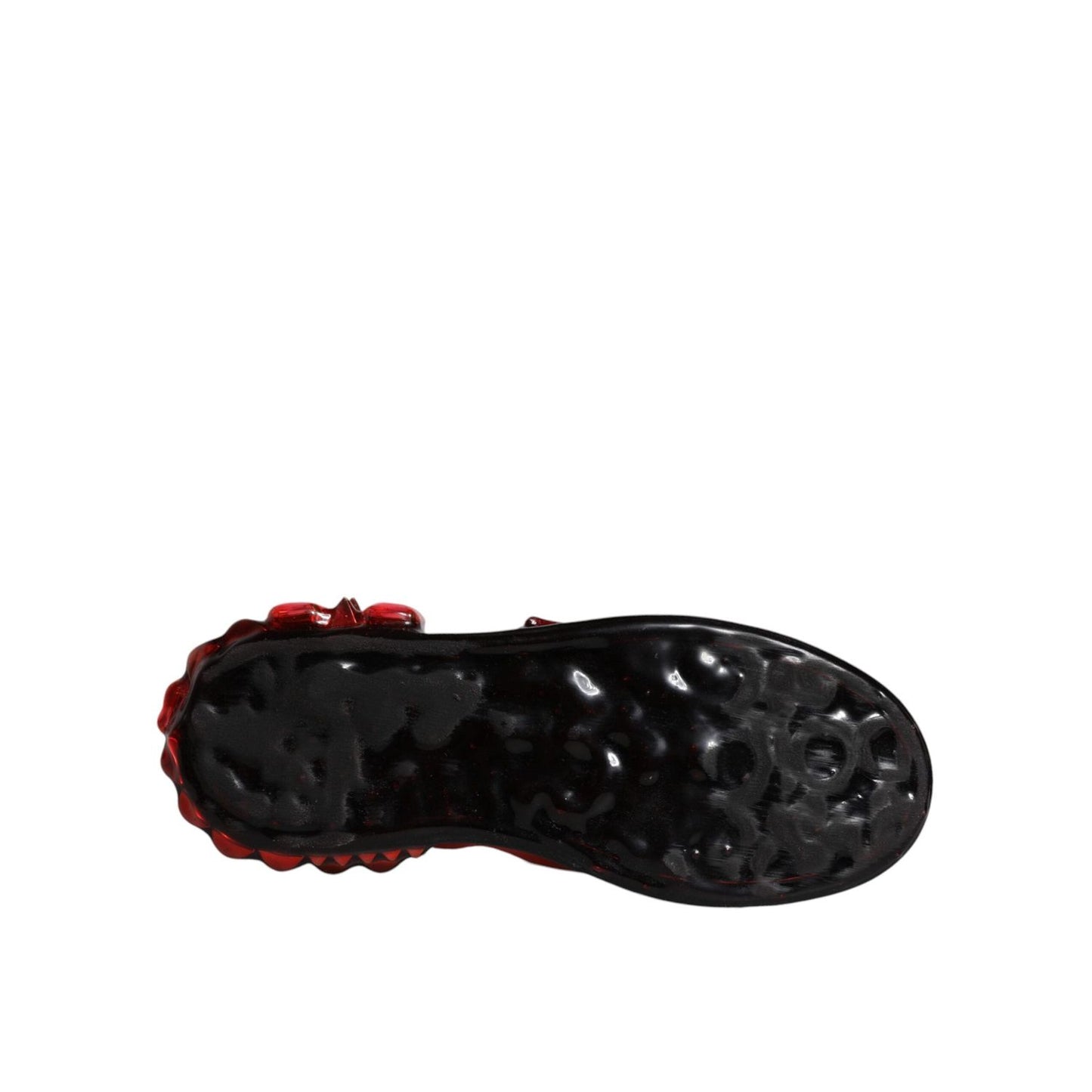 Dolce & Gabbana White Red Crystals Leather Portofino Sneakers Shoes LA12189-36.5
