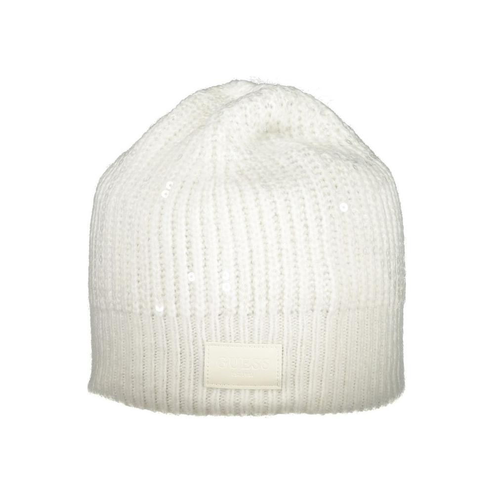 Guess Jeans White Polyester Hat Guess Jeans Beige