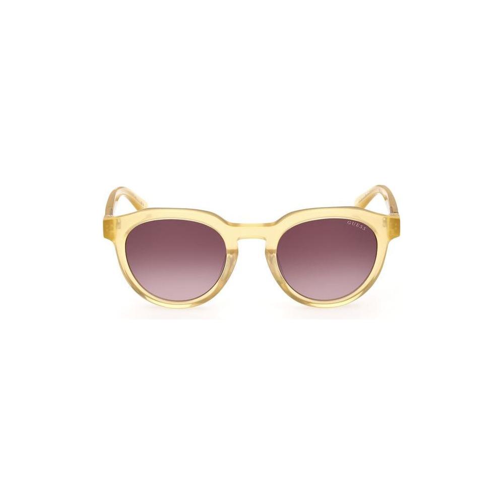Guess Yellow Plastic Sunglasses Guess Wheat