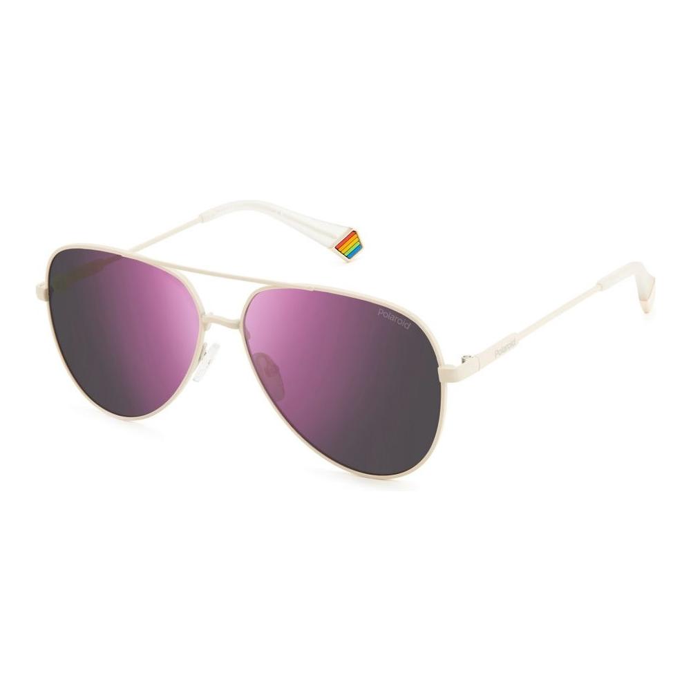 Polaroid White Metal Sunglasses Polaroid Dim Gray