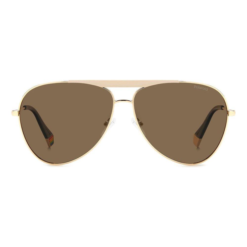 Polaroid Gold Stainless Steel Stainless Steel Sunglasses Polaroid Dim Gray