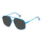 Polaroid Blue Stainless Steel Sunglasses POPLD6173SMVUM9AC