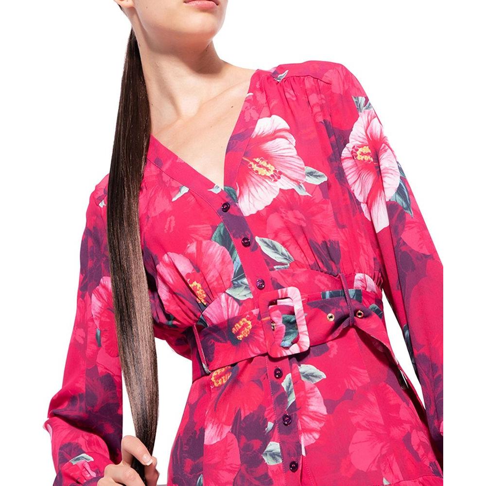 PINKO Fuchsia Viscose Dress PINKO Maroon