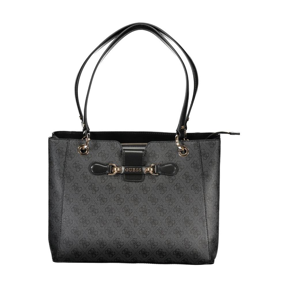 Guess Jeans Black Polyethylene Handbag Guess Jeans Dark Slate Gray