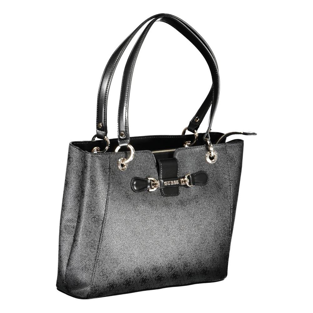 Guess Jeans Black Polyethylene Handbag Guess Jeans Dim Gray