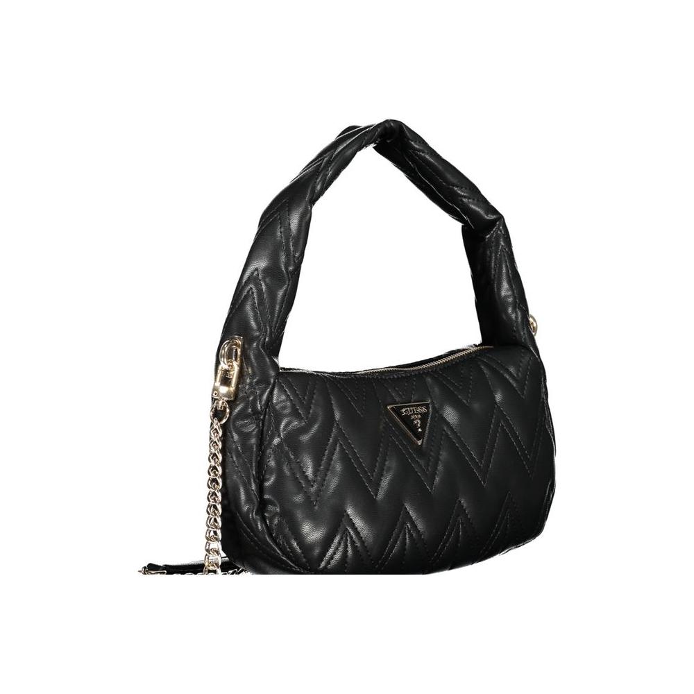 Guess Jeans Black Cotton Handbag Guess Jeans Dark Slate Gray