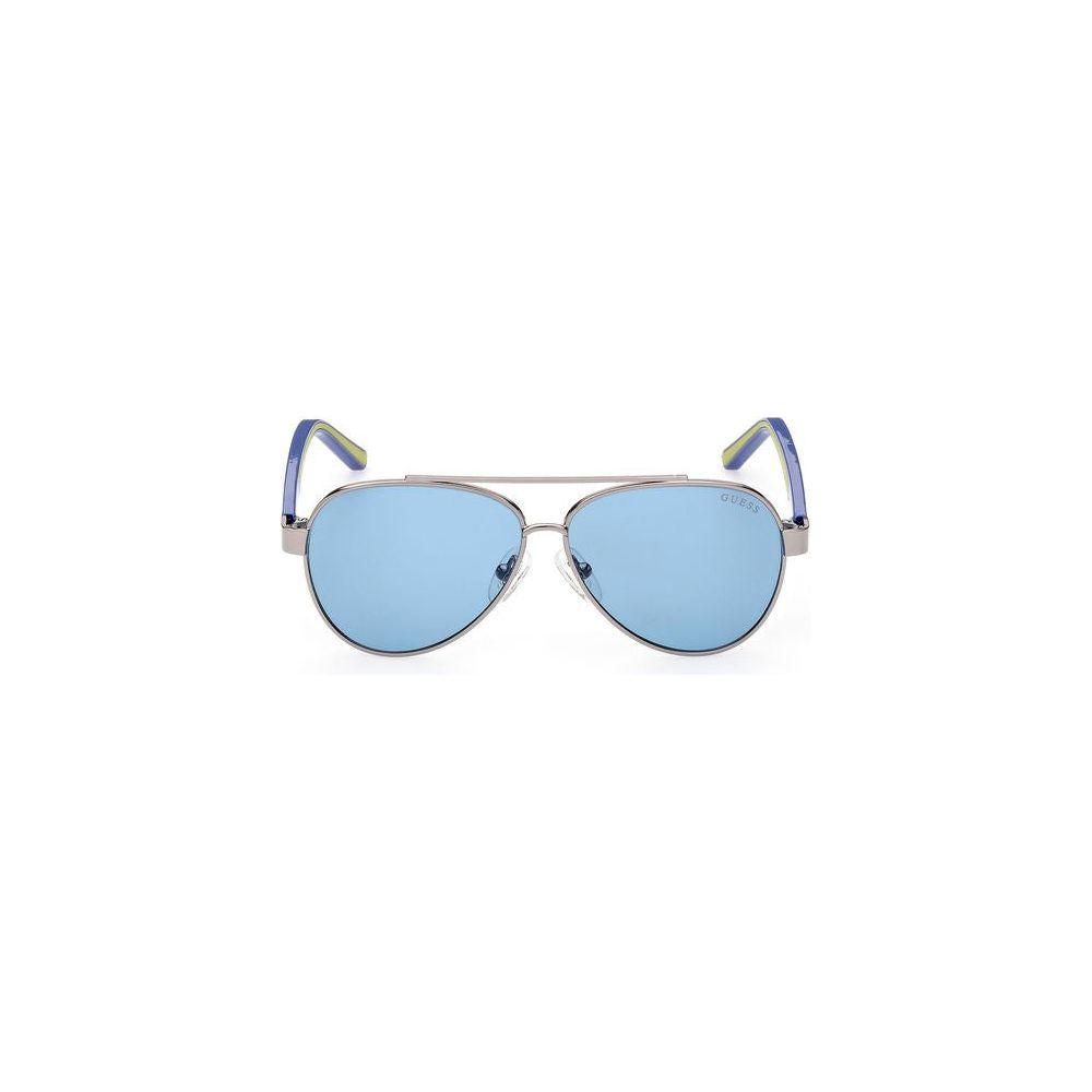 Guess Gray Metal Sunglasses Guess Light Steel Blue