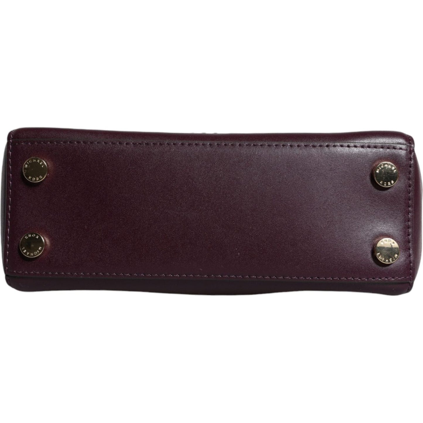 Michael Kors Purple Leather Logo Plaque Crossbody MINDY Satchel Bag Michael Kors Dark Slate Gray