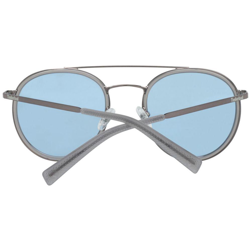 Timberland Silver Metal And Plastic Sunglasses Timberland Light Steel Blue