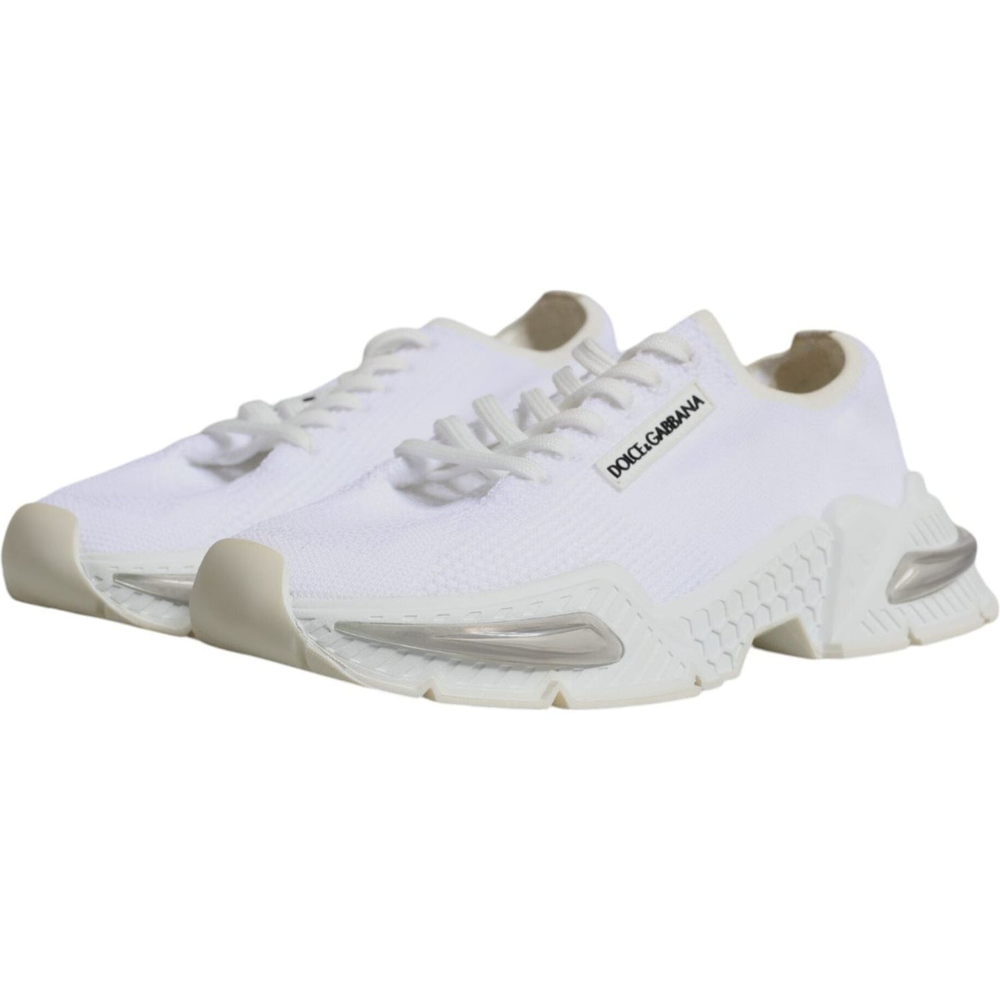 Dolce & Gabbana White Airmaster Low Top Men Sneakers Shoes Dolce & Gabbana Light Gray