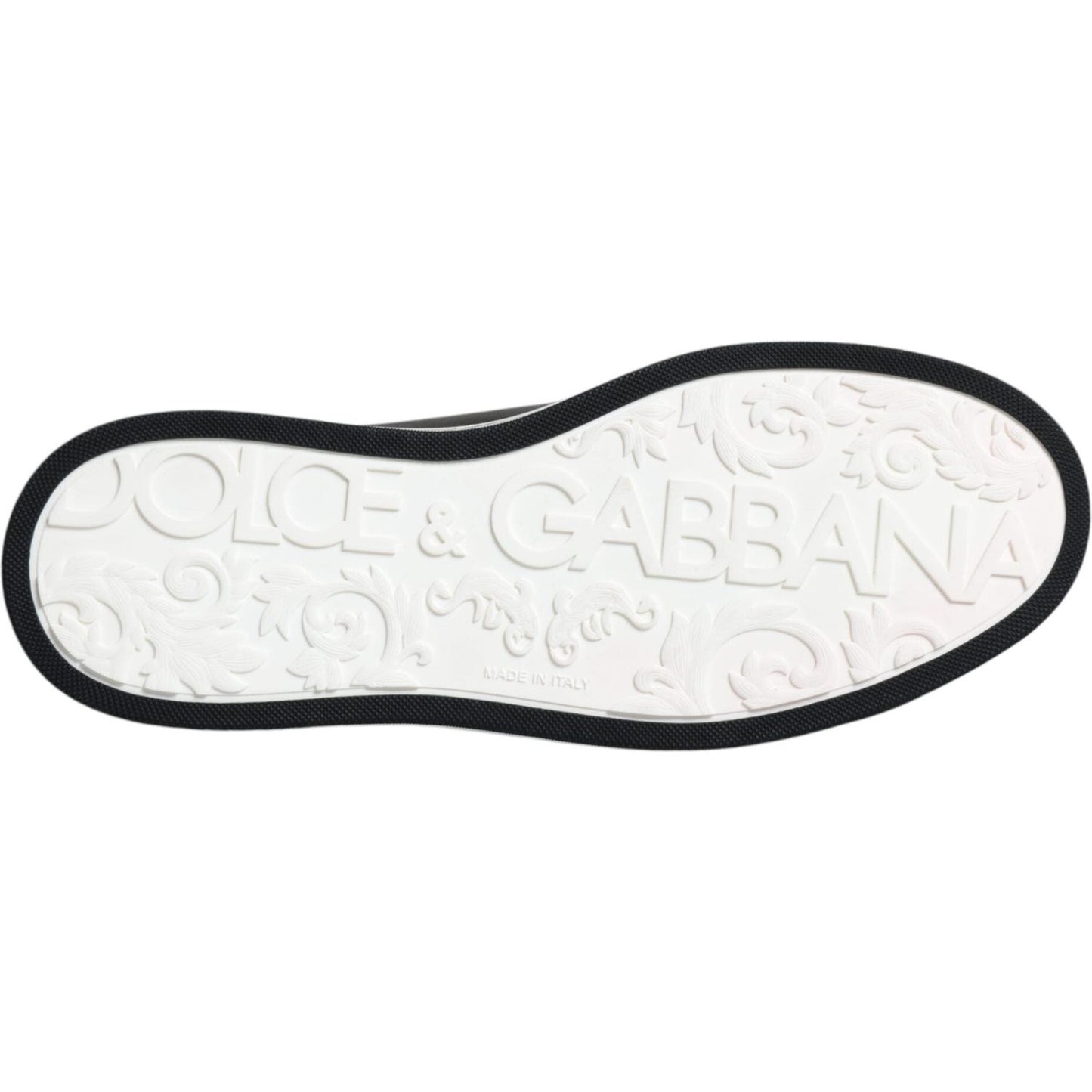 Dolce & Gabbana Black Leather Low Top Men Sneakers Shoes Dolce & Gabbana Dark Slate Gray