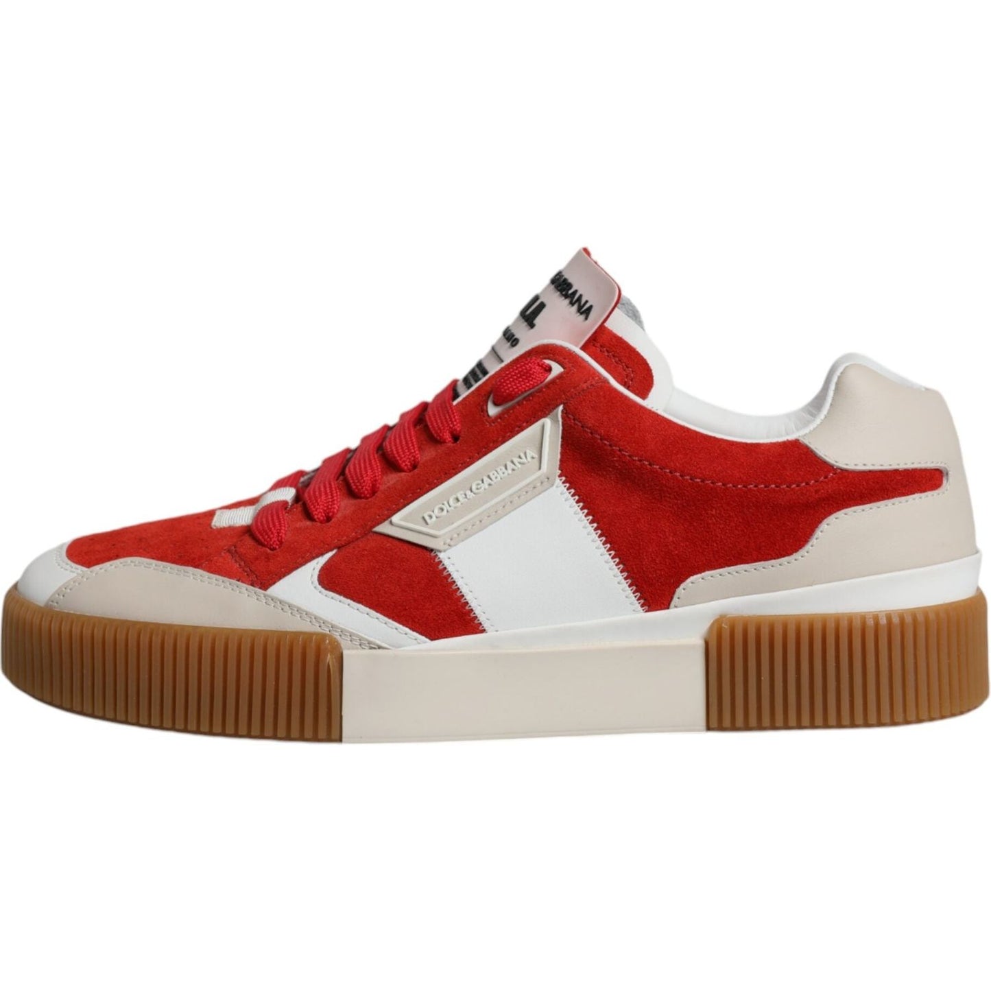 Dolce & Gabbana Multicolor Miami Leather Low Top Sneakers Shoes Dolce & Gabbana Light Gray