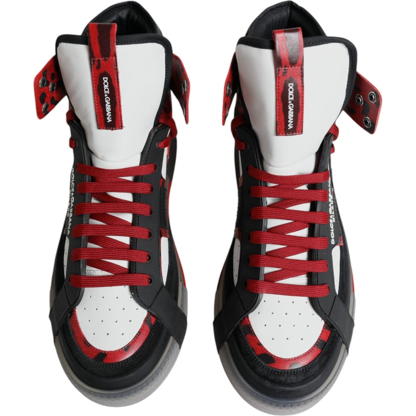 Dolce & Gabbana Multicolor Leather High Top Sneakers Shoes Dolce & Gabbana Dark Slate Gray
