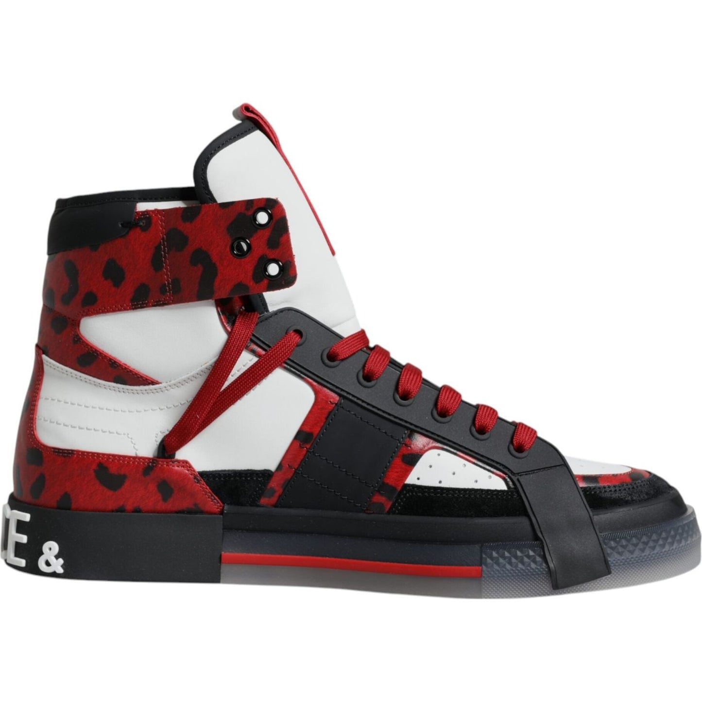 Dolce & Gabbana Multicolor Leather High Top Sneakers Shoes Dolce & Gabbana Dark Slate Gray