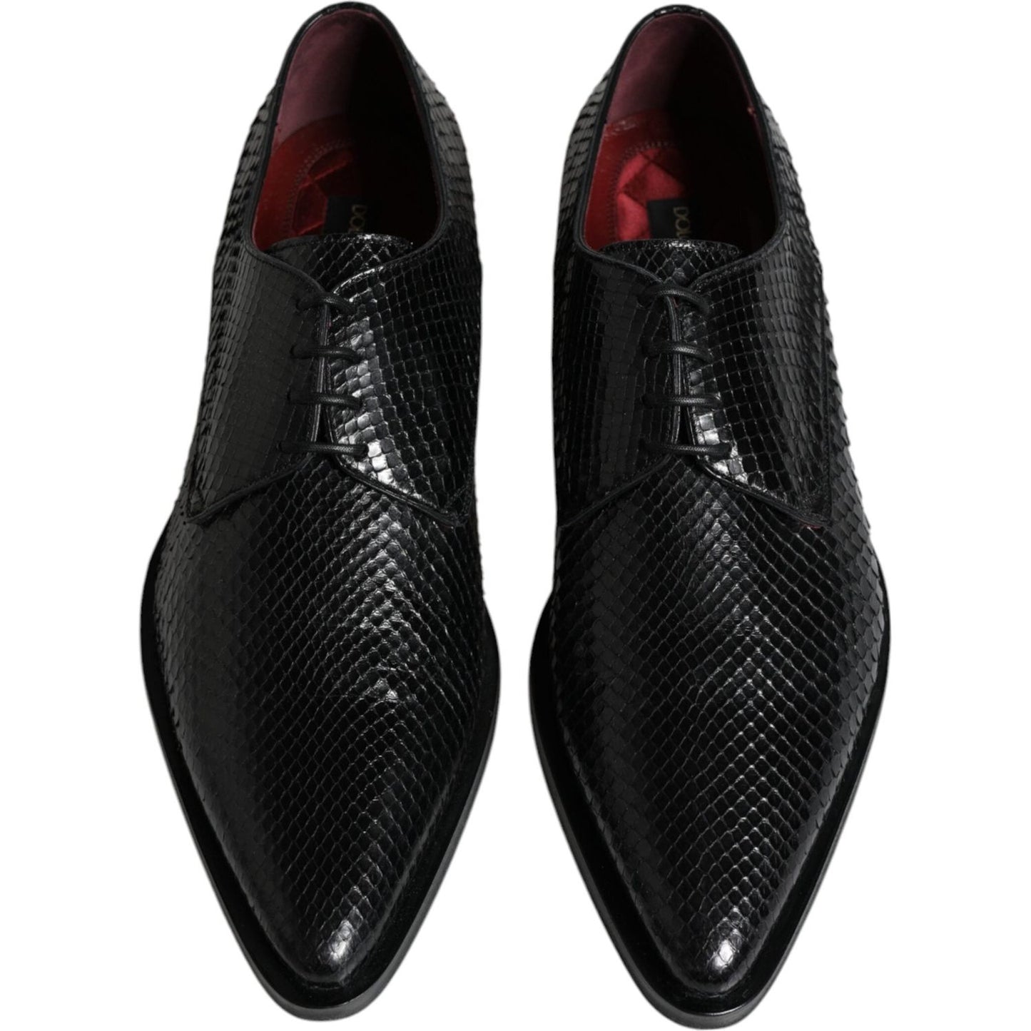 Dolce & Gabbana Black Leather Derby Formal Dress Shoes Dolce & Gabbana Black
