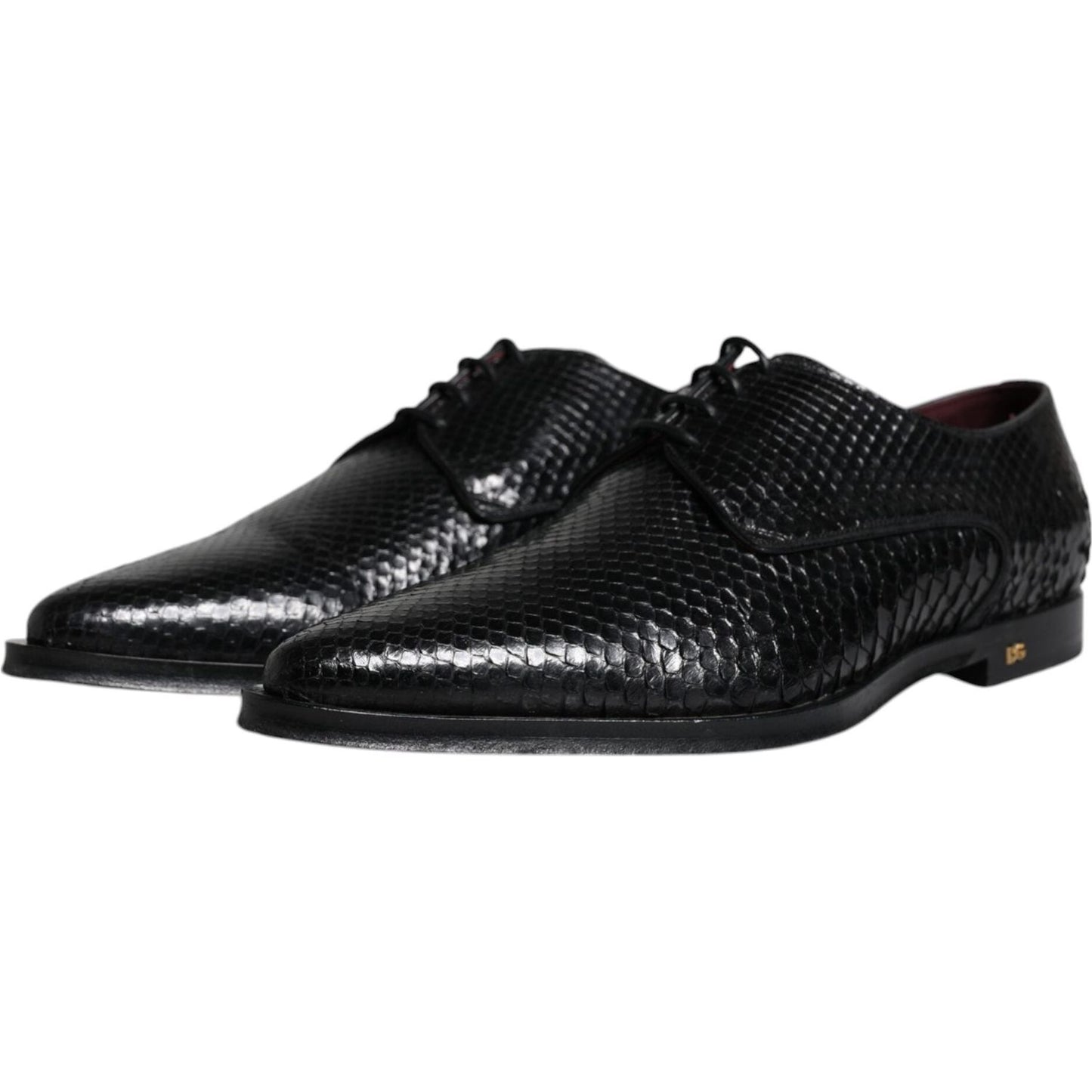 Dolce & Gabbana Black Leather Derby Formal Dress Shoes Dolce & Gabbana Black