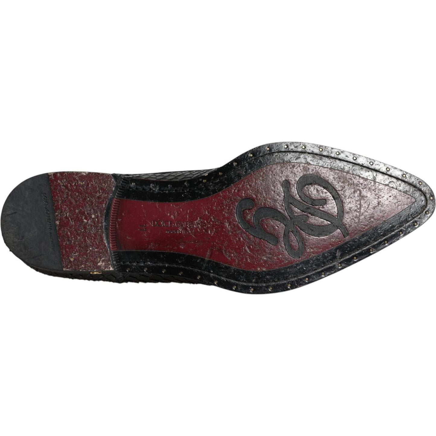 Dolce & Gabbana Black Leather Derby Formal Dress Shoes Dolce & Gabbana Dark Slate Gray