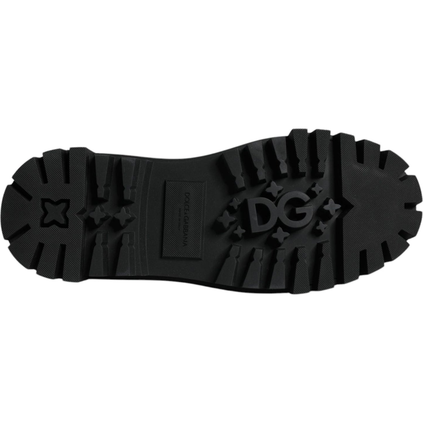 Dolce & Gabbana Black Leather Lace Up Trekking Dress Shoes Dolce & Gabbana Black