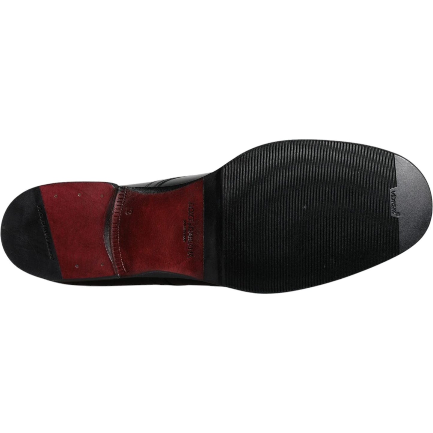Dolce & Gabbana Black Leather Lace Up Men Derby Formal Shoes Dolce & Gabbana Black
