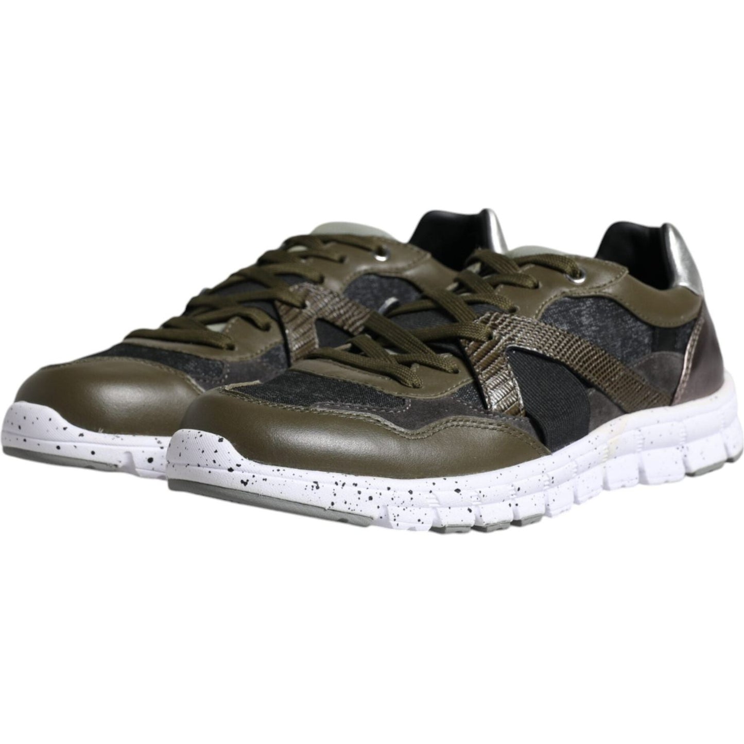 Dolce & Gabbana Multicolor Canvas Leather Low Top Sneaker Shoes Dolce & Gabbana Dark Slate Gray