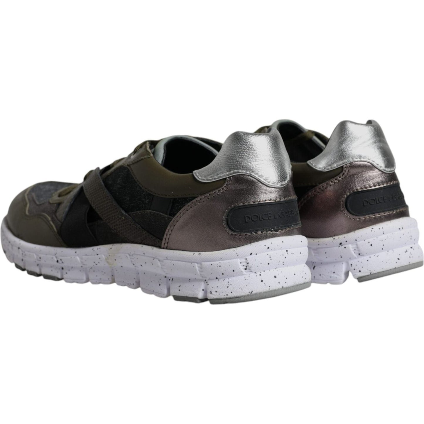 Dolce & Gabbana Multicolor Canvas Leather Low Top Sneaker Shoes Dolce & Gabbana Dark Slate Gray