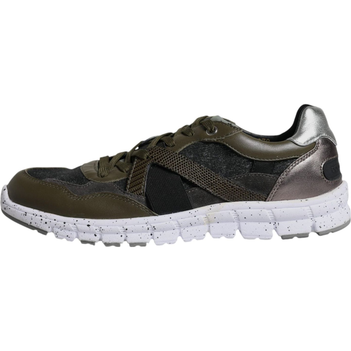 Dolce & Gabbana Multicolor Canvas Leather Low Top Sneaker Shoes Dolce & Gabbana Light Gray