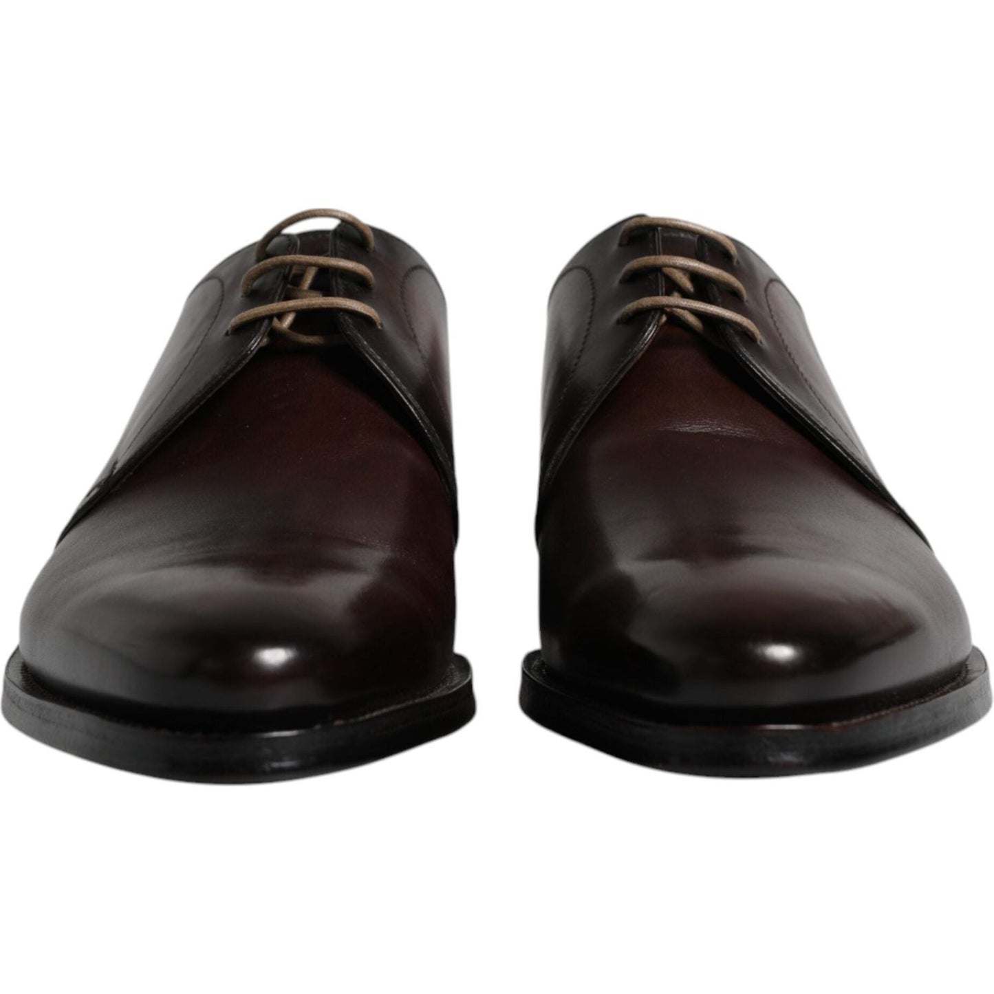 Dolce & Gabbana Black Leather Lace Up Men Derby Formal Shoes Dolce & Gabbana Black