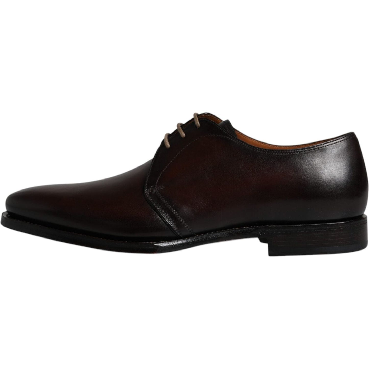 Dolce & Gabbana Black Leather Lace Up Men Derby Formal Shoes Dolce & Gabbana Black