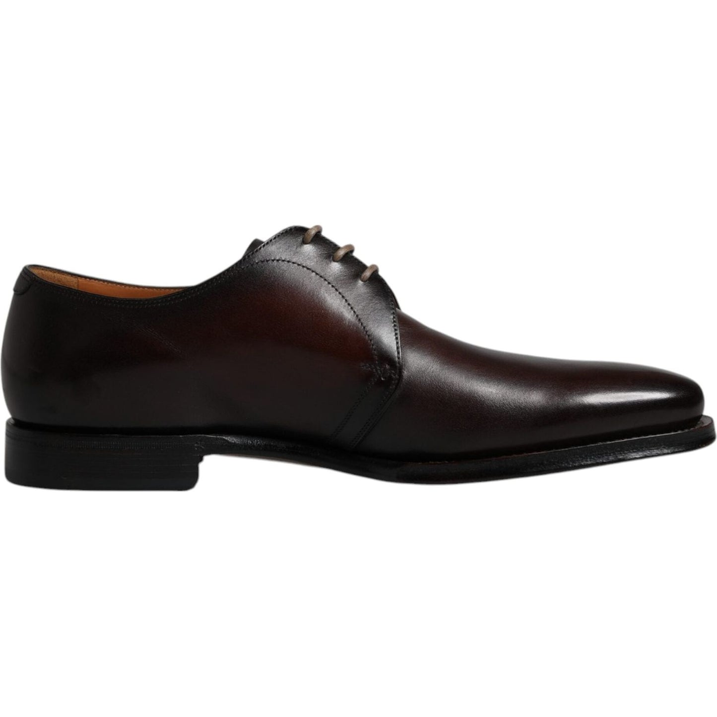 Dolce & Gabbana Black Leather Lace Up Men Derby Formal Shoes Dolce & Gabbana Black