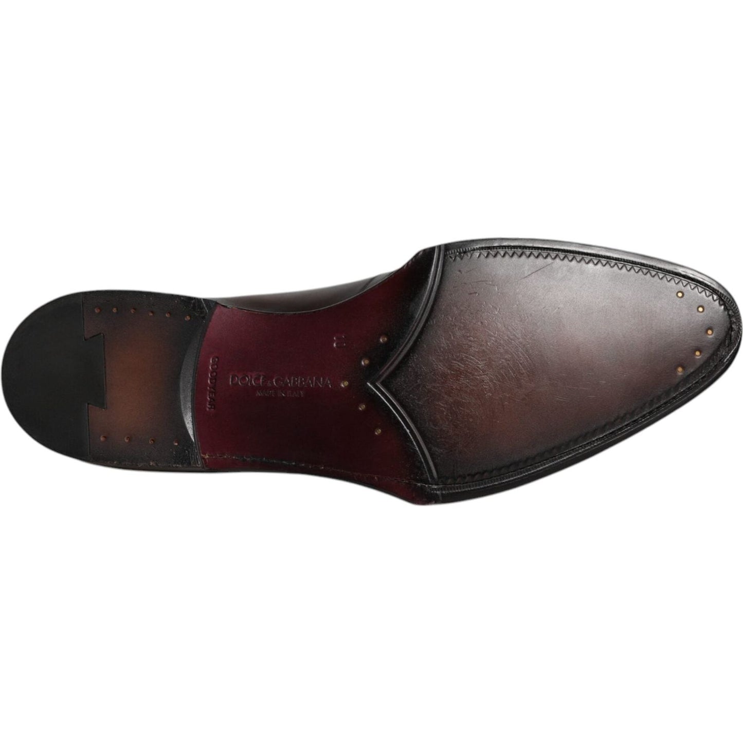 Dolce & Gabbana Black Leather Lace Up Men Derby Formal Shoes Dolce & Gabbana Dark Slate Gray