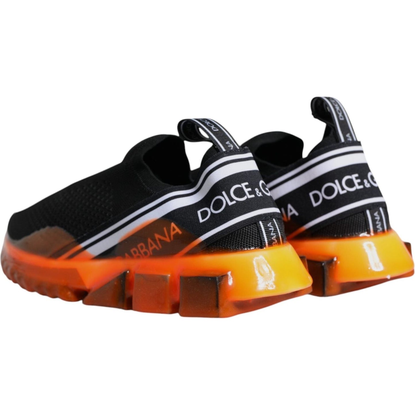 Dolce & Gabbana Black Orange Sorrento Slip On Sneakers Shoes Dolce & Gabbana Sandy Brown