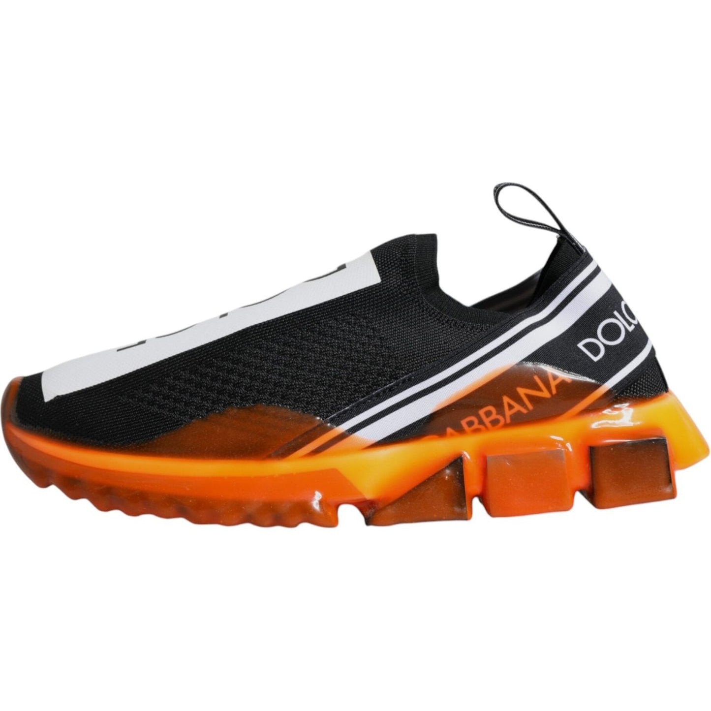 Dolce & Gabbana Black Orange Sorrento Slip On Sneakers Shoes Dolce & Gabbana Black