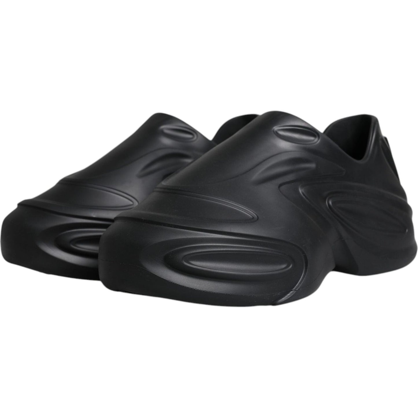 Dolce & Gabbana Black Foiled Rubber Toy Low Top Sneakers Shoes Dolce & Gabbana Dark Slate Gray
