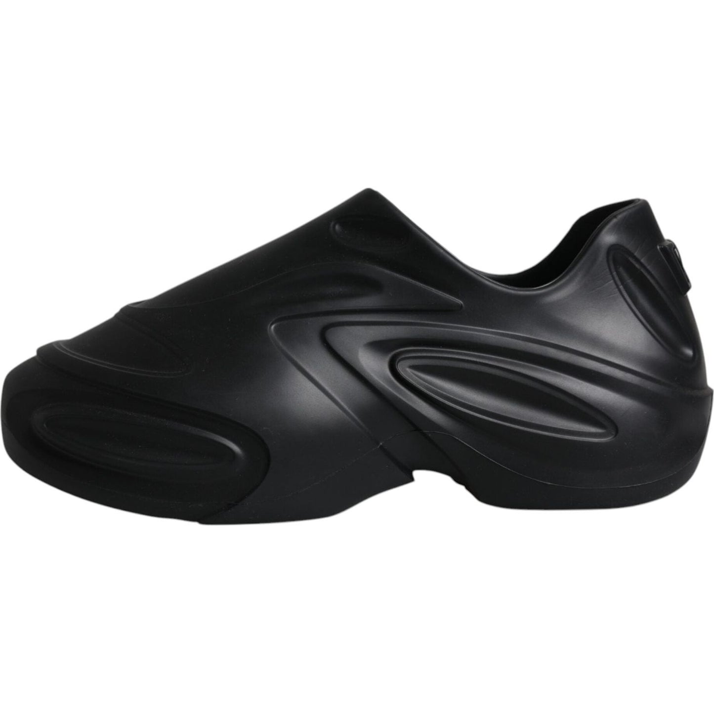 Dolce & Gabbana Black Foiled Rubber Toy Low Top Sneakers Shoes Dolce & Gabbana Black
