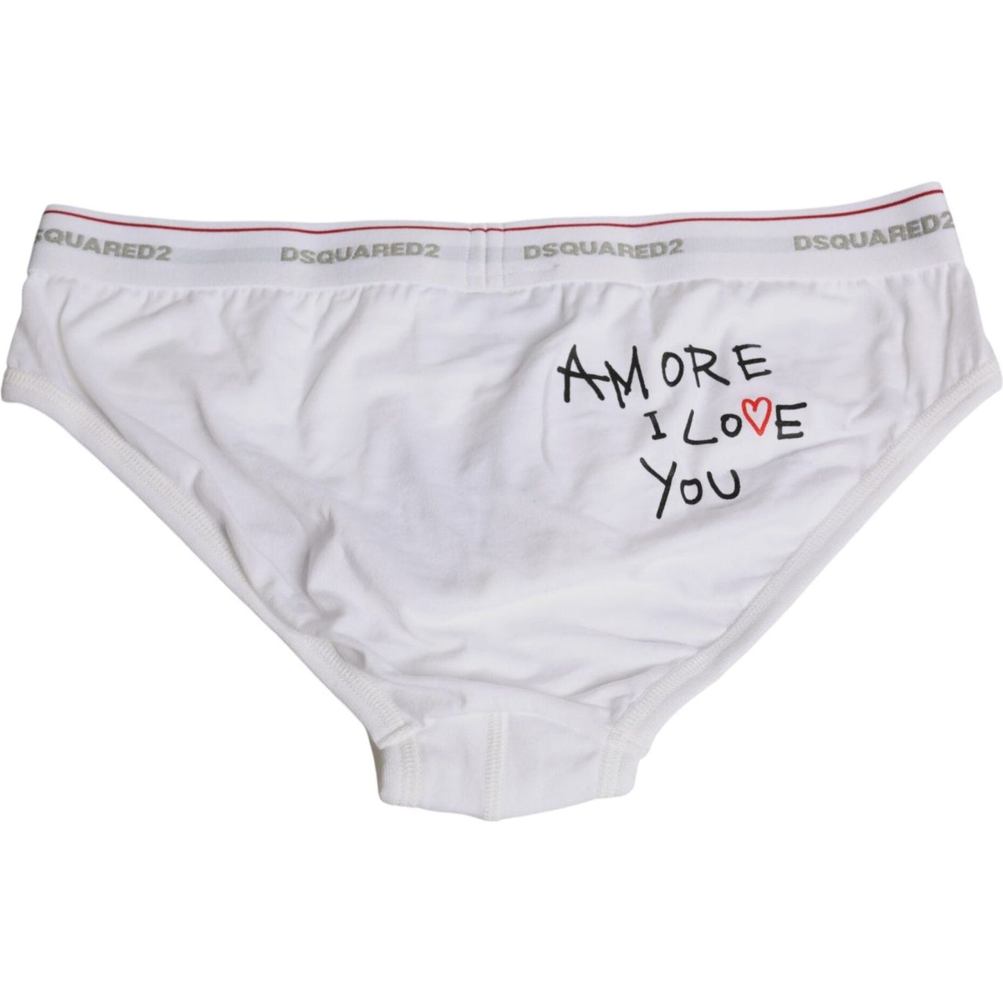 Dsquared² White Cotton Stretch Women Mid Waist Panty Underwear Dsquared² Light Gray